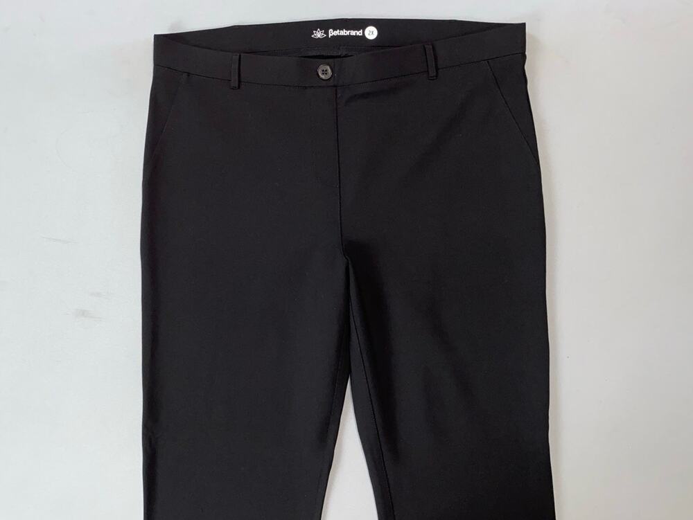 BetaBrand W0076 Women's Classic DPYP Dress Yoga Pants in Black. Size 2X, MINT!